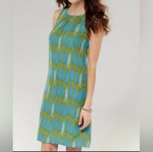 Fossil Ikat Aztec Rustic Orange & Brown Sleeveless Sheath Dress